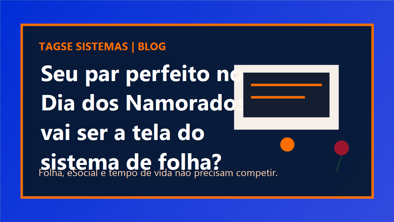 Mesa de escritório à noite com computador de folha de pagamento, rosa vermelha e clima de Dia dos Namorados
