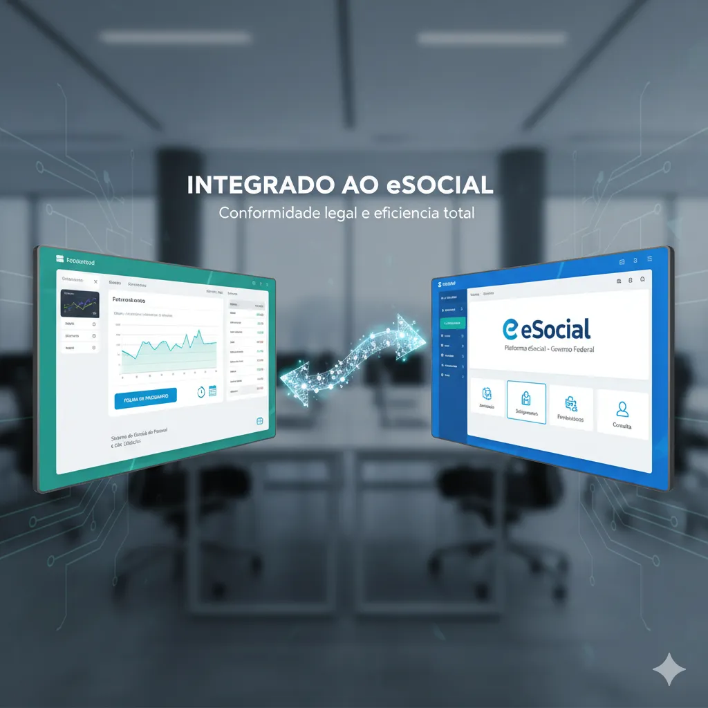Logotipo do eSocial indicando integração completa